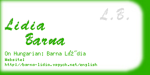 lidia barna business card